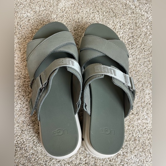 New no box UGG Ashton Slide Sandal - Moss Green - 9.5 - Picture 8 of 10